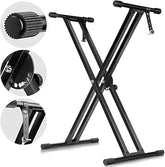 Keyboard Stand Double X Folding - Piano Stand Foldable Double X