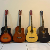 Acoustic Guitar 38" with metal tuning keys and and truss rod with pin bridge - Guitar for Beginners Model AS-01T