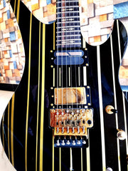 Schecter Synyster Gates Custom-S Signature Electric Guitar — Black & Gold (2019) Used like new