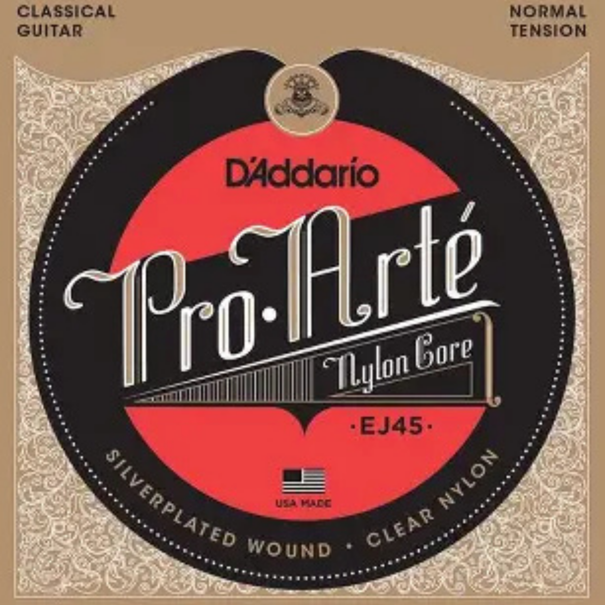 D'Addario Pro-Arté EJ45 Classical Guitar Strings – Nylon Core, Normal Tension