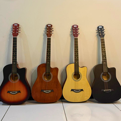 Acoustic Guitar 38" with metal tuning keys and pin bridge - Beginners Acoustic Guitar Model AS-08
