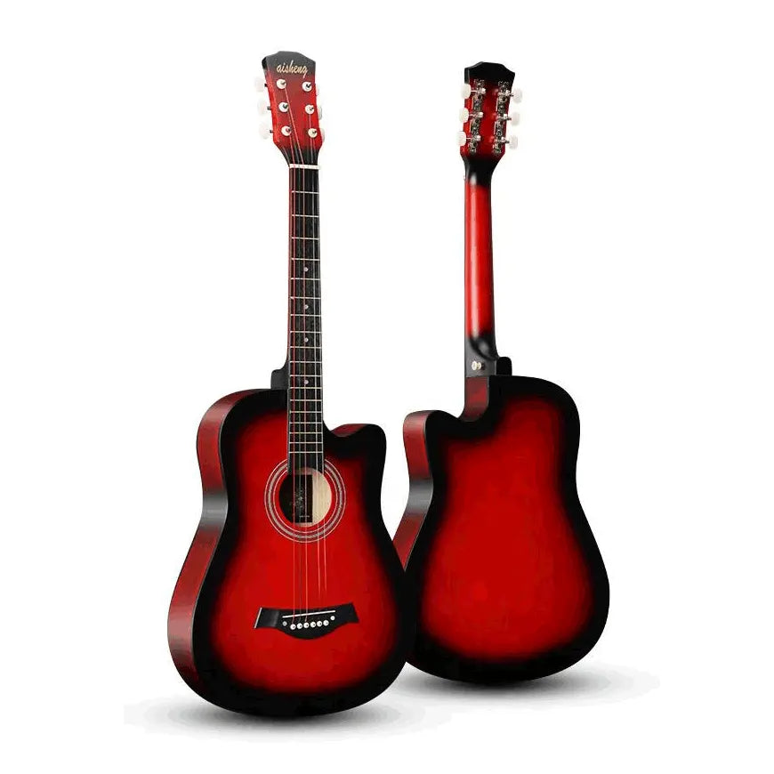 Acoustic Guitar 38" for Beginners - Metal Tuning Keys & Bridge Pins