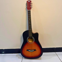 Acoustic Guitar 38" with metal tuning keys and pin bridge - Beginners Acoustic Guitar Model AS-08