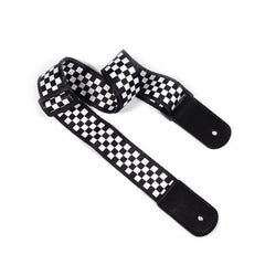 Adjustable Guitar Shoulder Strap Boxed Design – Black & White