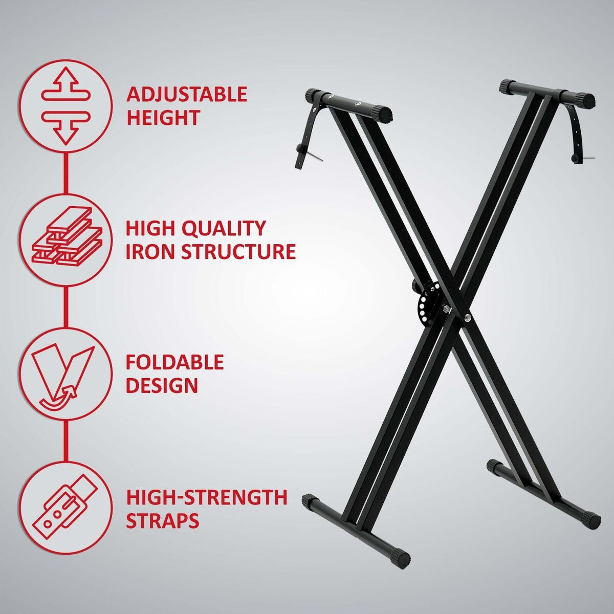 Keyboard Stand Double X Folding - Piano Stand Foldable Double X