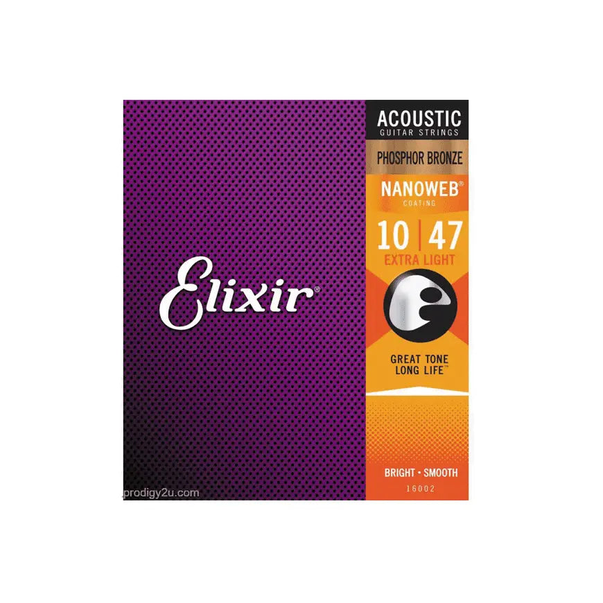 Elixir 16002 Acoustic Guitar Strings Set – Extra Light - Phosphor Bronze
