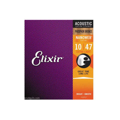 Elixir 16002 Acoustic Guitar Strings Set – Extra Light - Phosphor Bronze