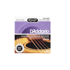 D’Addario EXP26 – Coated Phosphor Bronze – Custom Light Guage