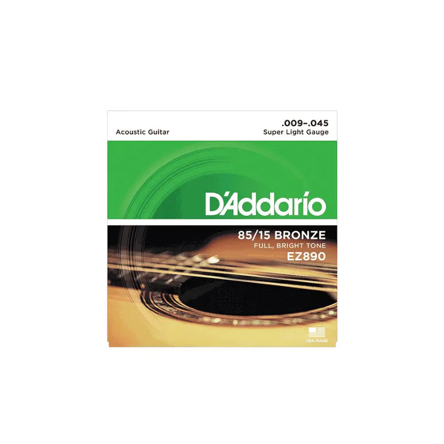 D’Addario EZ890 – Bronze Super Light Acoustic Guitar Strings