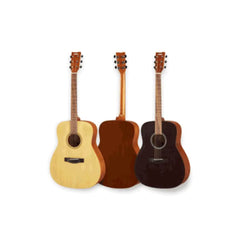 Yamaha F400 Smoky Black & Natural Acoustic Guitar