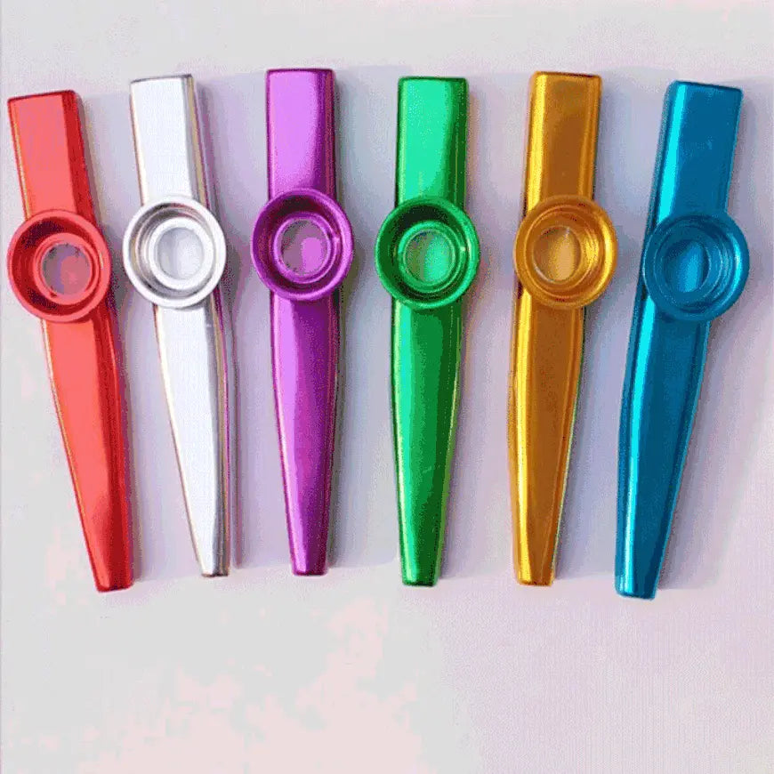 Metal Kazoo Flute Diaphragms Companion for Ukulele, Violin, Guitar, Piano