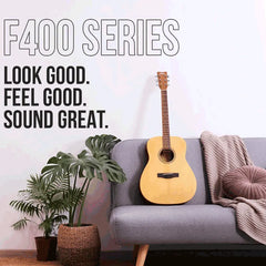 Yamaha F400 Smoky Black & Natural Acoustic Guitar