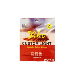 Ziko Strings Set for Acoustic Guitar - Custom Light Gauge